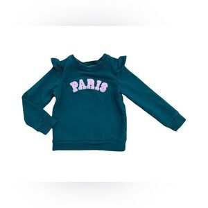 Janie and Jack Size 2T Green Paris Sweatshirt